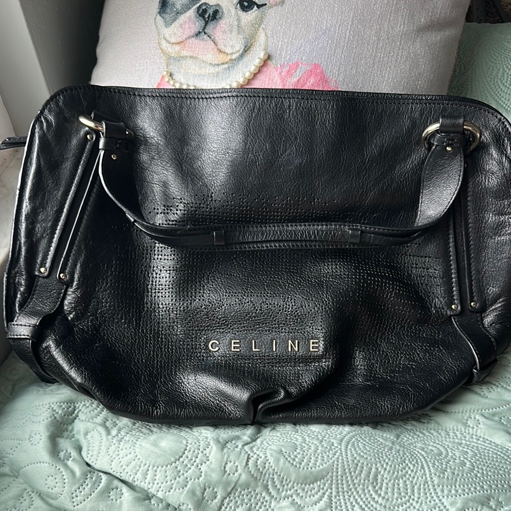 Celine Black Leather Bag